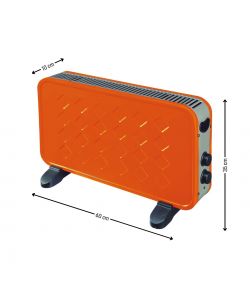 Niklas Termoconvettore Biscotto Arancione 2000W - 60x10x35 cm
