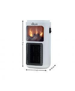 Niklas Termoventilatore PTC Fuego con Spina Schuko 400W - 11x10x19cm