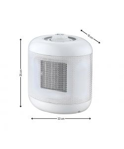 Niklas Termoventilatore PTC Cloud Bianco 1500W Silenzioso - 22x15x25cm