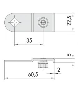 Sbalzo Aste Mm 60,5 Pz 2 06418-00-0 Cisa
