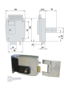 Elettroserratura Applicare per Ferro Dx 11823-80-1 Cisa