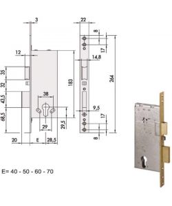 Elettroserratura da infilare per porte in legno 12011-60-0 Cisa
