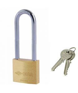 Lucchetto Ottone Mm 40 Arco Extra Lungo 22011 Cisa