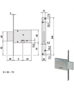 Serratura Infilare Ferro 57013-60-0 Cisa