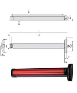 Maniglione Fast Touch 84 Vertical 59816-11-0 Cisa