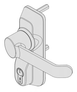 Cisa Comando Esterno Maniglioni Antipanico Nero con Cilindro Integrato