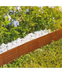 Verdemax Bordo Ornamentale 3,9 m Marrone in Polietilene - 5 Pz