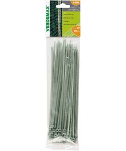 Verdemax Fascetta dentellata autobloccante 190 mm grigia 50 pezzi