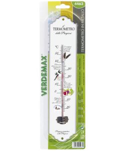 Termometro Decorativo in Metallo - Bianco Laccato - 300x65 mm
