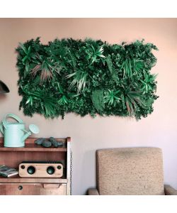 VERDEMAX Pannello Jungle Siepe Sintetica 0,5x1 m Verde LDPE Resistente UV