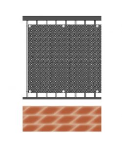 Verdemax Telo Frangivista Privacy 1x3 m Antracite per Giardino e Balcone