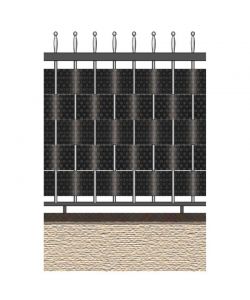 Verdemax Striscia Occultazione Privacy 19x205 cm Antracite PVC Resistente