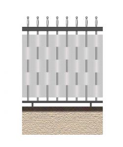 VERDEMAX Striscia Occultazione Soft 0,19x35 m PVC Grigio con Anti UV