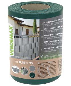 VERDEMAX Striscia Occultazione Soft PVC Verde 0,19x35 m Anti UV