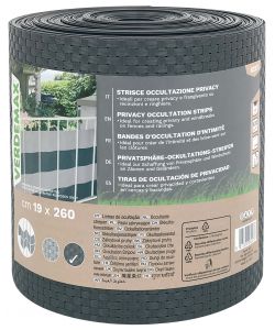 Verdemax Striscia occultazione antracite 19x260 cm per esterni