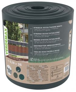 Verdemax Striscia Occultazione Rigata 0,19x26 m Antracite per Privacy