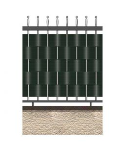 Verdemax Striscia Occultazione Rigata Verde 0,19x26 m Fissaggio Facile