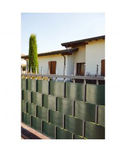 Verdemax Striscia Occultazione Rigata Verde 0,19x26 m Fissaggio Facile