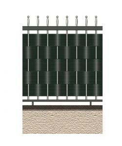 Verdemax Striscia Occultazione Rigata Verde 0,19x26 m Fissaggio Facile