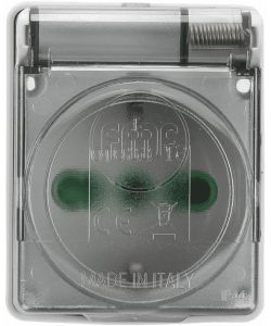 Fanton Presa da Incasso IP44 Bianco 53x65 mm Bipasso Italo-Tedesco