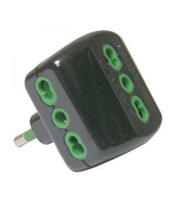 Adattatore Triplo 16A+T Nero             82181 Fme