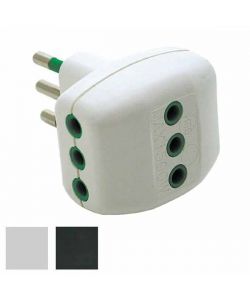 Adattatore Triplo 10A+T Bianco           82200 Fme