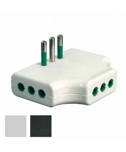 Adattatore Triplo Piatto 10A+T Bianco    82250 Fme
