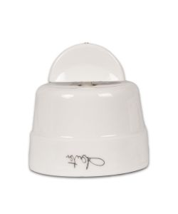 Pulsante rotativo da parete 10Ax 250V in ceramica bianco