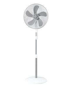 Innoliving Ventilatore Piantana Bianco d. 40 cm 55W 5 Pale Altezza Regolabile