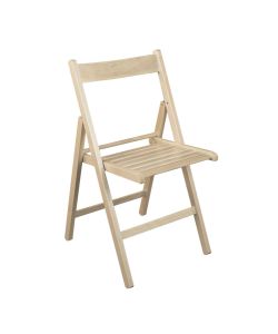 Sedia Pieghevole in Legno di Faggio Colore Naturale 79 cm