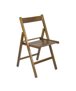 Sedia Pieghevole in Legno Noce per Sala da Pranzo 79 cm