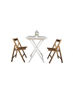 Sedia Pieghevole in Legno Noce per Sala da Pranzo 79 cm