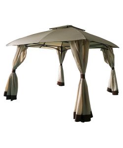 Gazebo 3x3 con Tende Laterali colore Beige