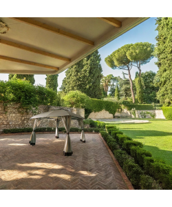 Gazebo in Acciaio e Poliestere - Beige - 3x3 Metri