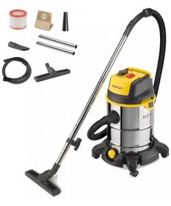 Stanley Aspiratore solidi e liquidi 30L 1600W Giallo Nero Fusto inox