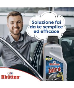 Rhütten Liquido Freni DOT 4 250ml - Fluido per Impianti Idraulici