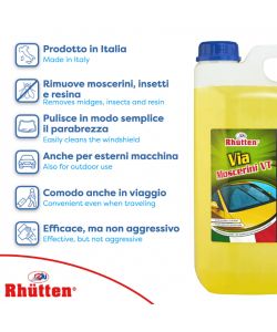 Rhütten Detergente Lavavetri Profumato 5L - Rimuove Moscerini e Sporco