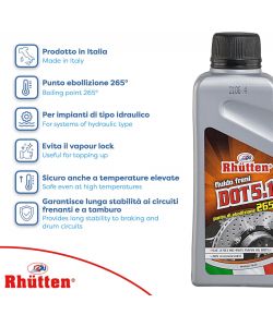 Rhütten Fluido Freni DOT 5.1 250 ml - Liquido per Sistemi Idraulici