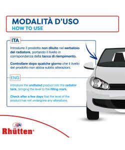 Rhutten Liquido Radiatori Ecobioflu Rosso - Protezione Antigelo - 5lt