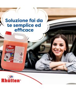 Rhutten Liquido Radiatori Ecobioflu Rosso - Protezione Antigelo - 5lt