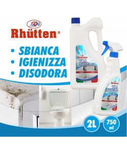 SPRAY DETERGENTE ANTIMUFFA IGIENIZZANTE SMACCHIA FUGHE VIA MUFFA RHUTTEN ML  750