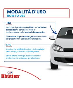 Rhütten Liquido Radiatori Diesel Plus -20°C 1L Antigelo Glicole Etilenico