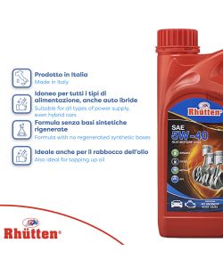 Olio Motore Semi Sintetico 5W-40 1L - Eccellente Fluidit