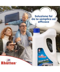 Rhütten Liquido WC Camper Akqua Blu 2L - Disgregante Acque Nere