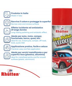 Rhütten Cera Polish Veloce per Carrozzeria Auto 400ml Effetto Specchio