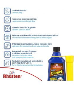 Rhütten Additivo Diesel Multifunzionale 150ml - Trattamento Superconcentrato