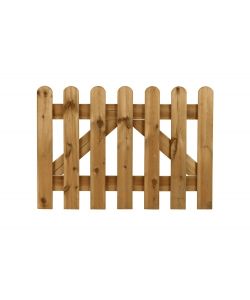 ALCE Cancello Diritto Mini in Legno Impregnato 100x70 cm - Giardino e Cortile