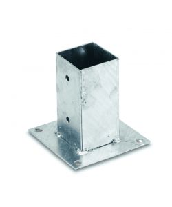 Sostegno palo 7x7 cm per pavimento - Confezione 2 pz in acciaio zincato