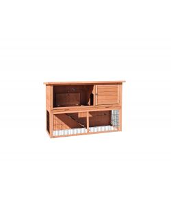 Alce Casetta per Conigli 2 Piani in Legno di Abete 136,5x50x92 cm