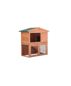 Alce Casetta per conigli a due piani in legno 100x54,5x100 cm